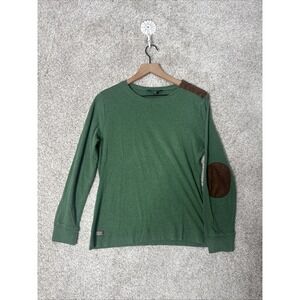 LRL Lauren Jeans‎ Ralph Lauren Tee Top Women Large Long Sleeve Zip Green - L